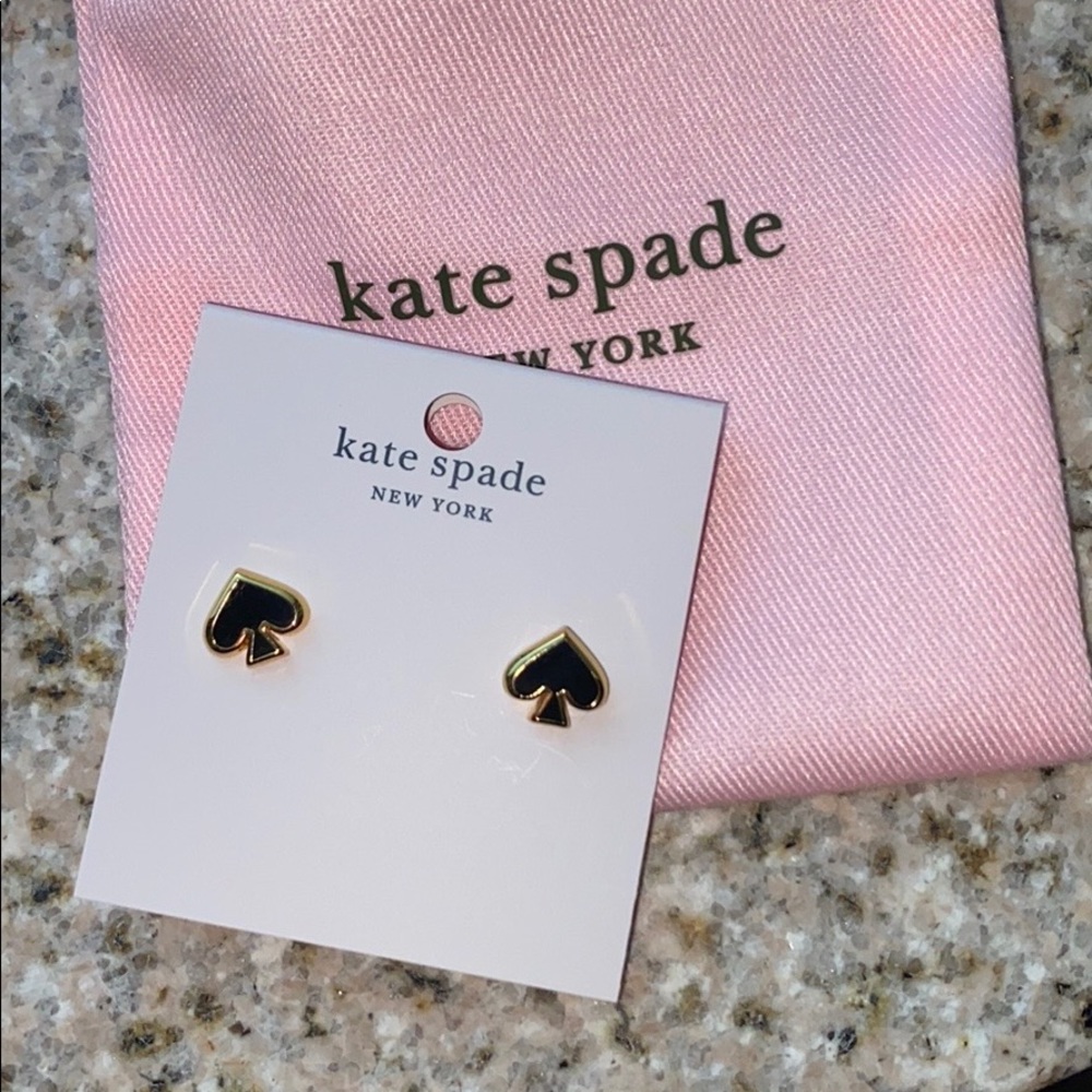 Sold šKate Spade Mini Gold Signature Earrings - Picture 3 of 5